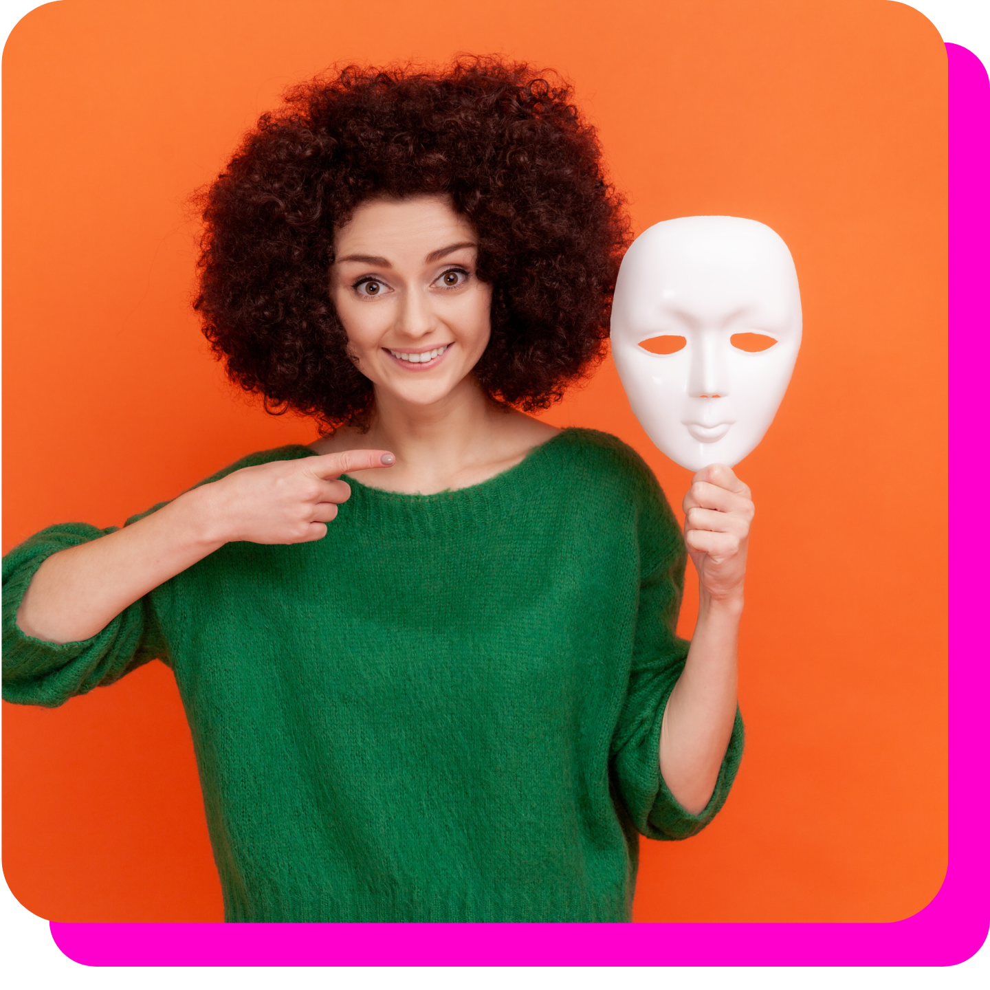 Femme avec masque
